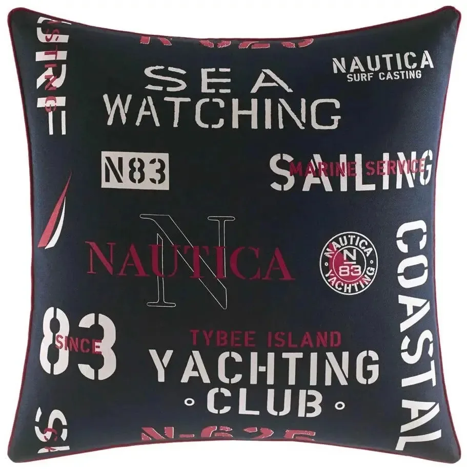 Almofada náutica padrão modelo Heritage Nautica Text Lv