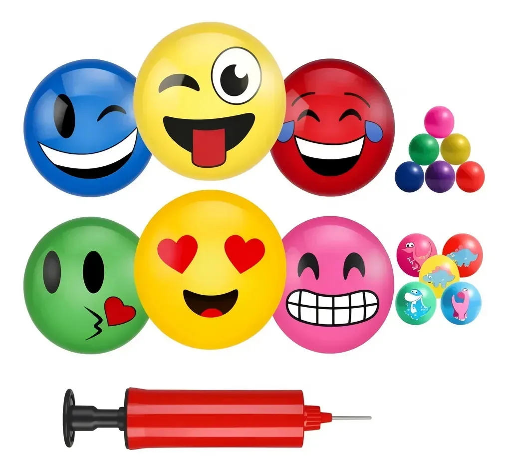 30 bolas para inflação/Bolas de plástico de 22 cm por atacado Emoticon colorido