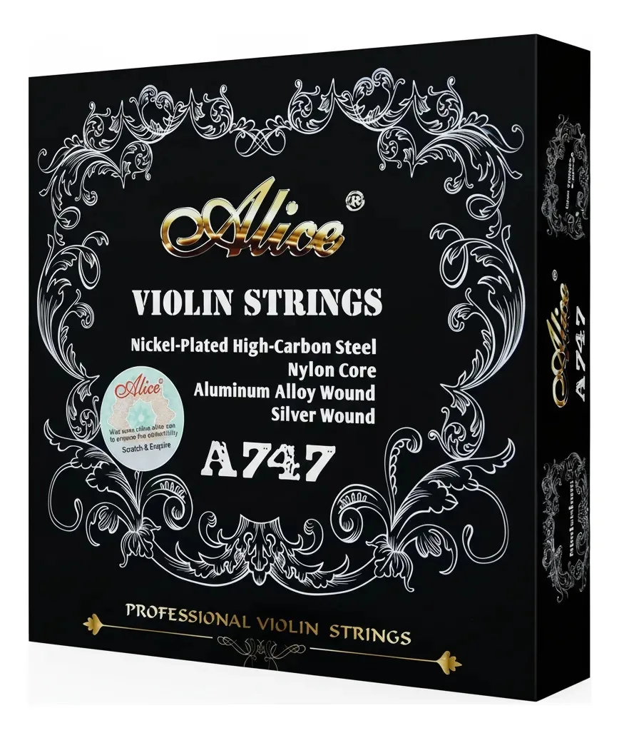 Cordas de violino profissionais Alice A747