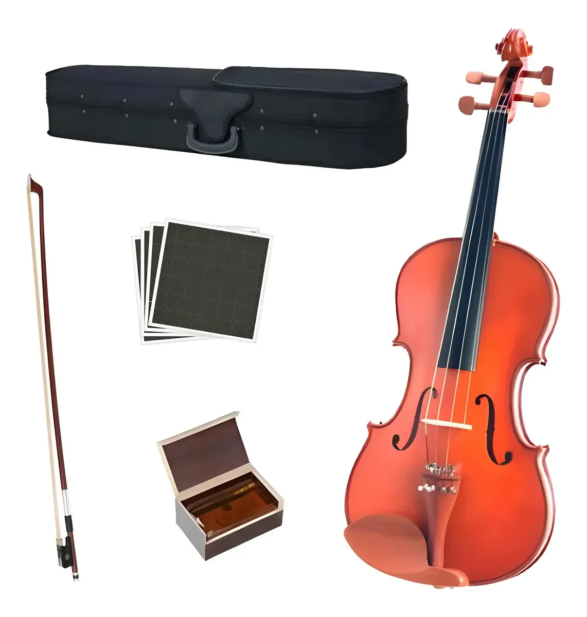 Cva-400, 16,5 polegadas, madeira maciça, viola de ácer flamejada, níquel-viola