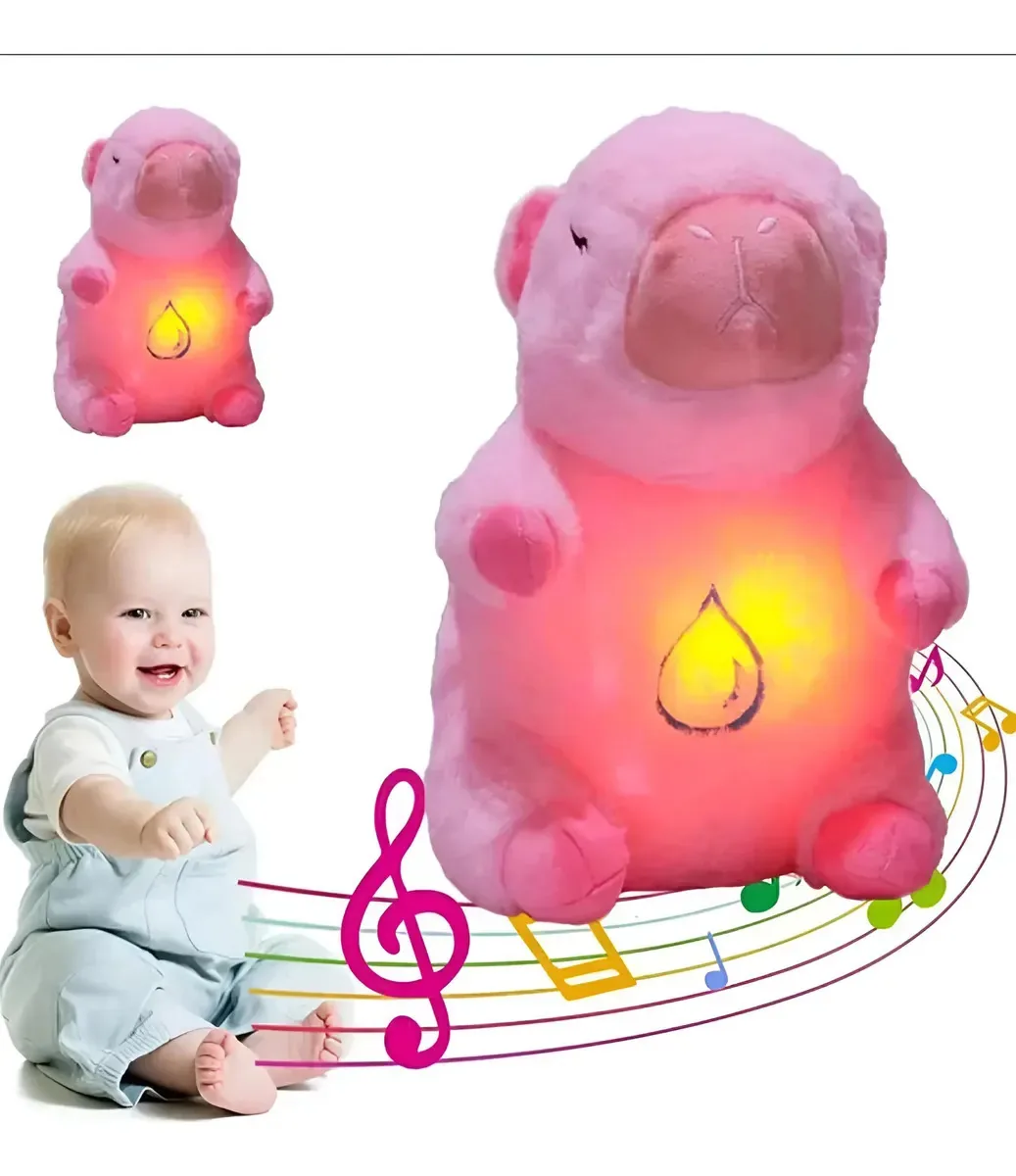 Jogo de música Capybara Plush Anxiety Sleep com música rosa
