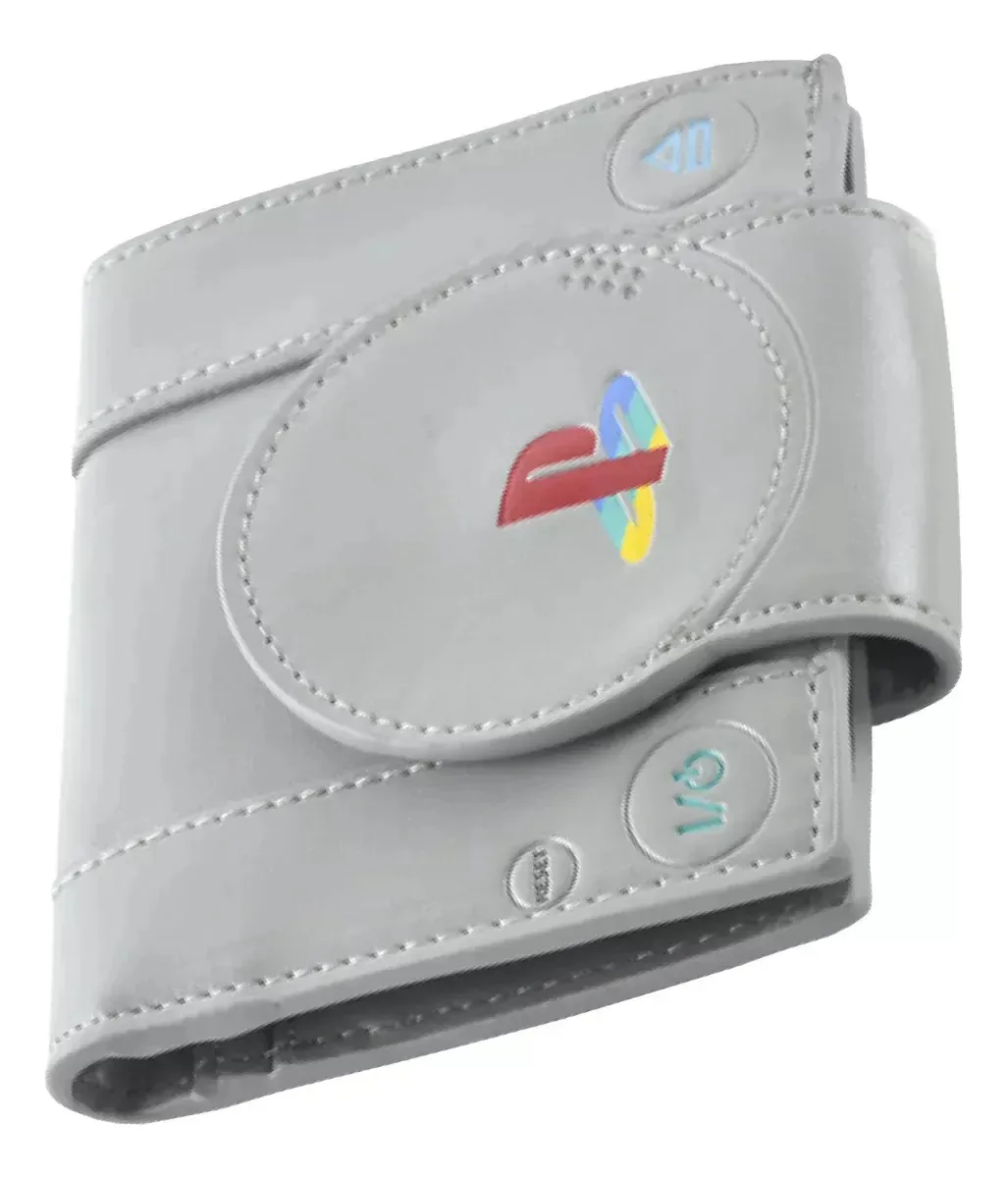 Carteira Play Gamer Ps1 Ps Psx Retro Console Wallet Play Station Grey