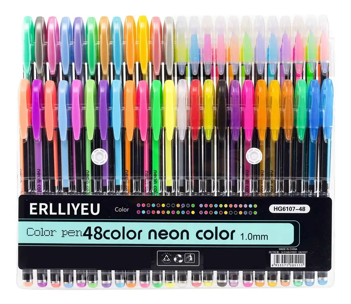 Canetas de gel de cor neon Morovanlaza 48, marcadores de cor, canetas de gel de glitter, canetas de gel de glitter para colorir para crianças adultas, pintura, grafite, redação de diário
