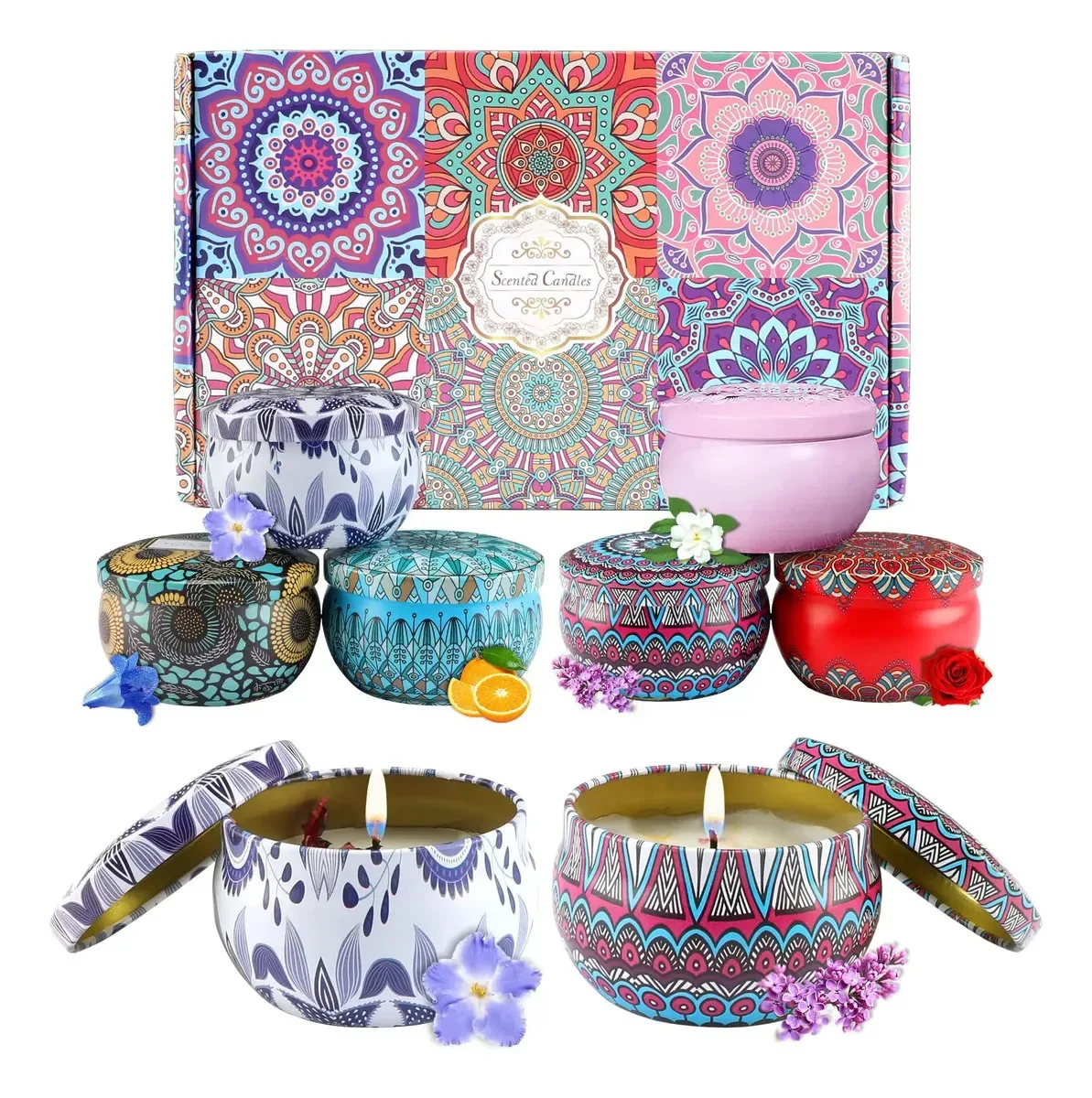 Velas perfumadas Morovanlaza, conjunto de 6 velas perfumadas relaxantes, aromaterapia, cera de soja pura, aniversário, aniversário, decoração de banheiro, quarto, ioga, qualquer cena