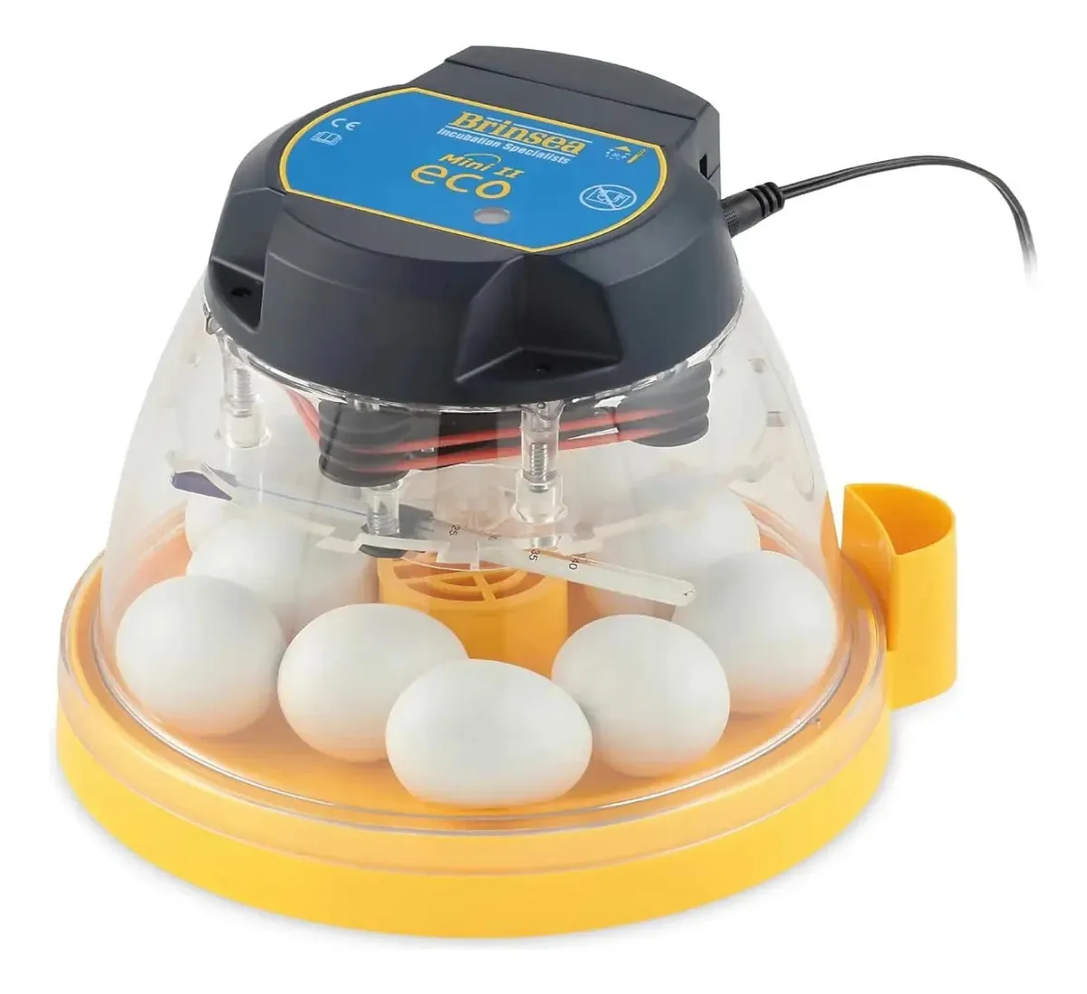 Incubadora manual de ovos com ventilador para 10 ovos