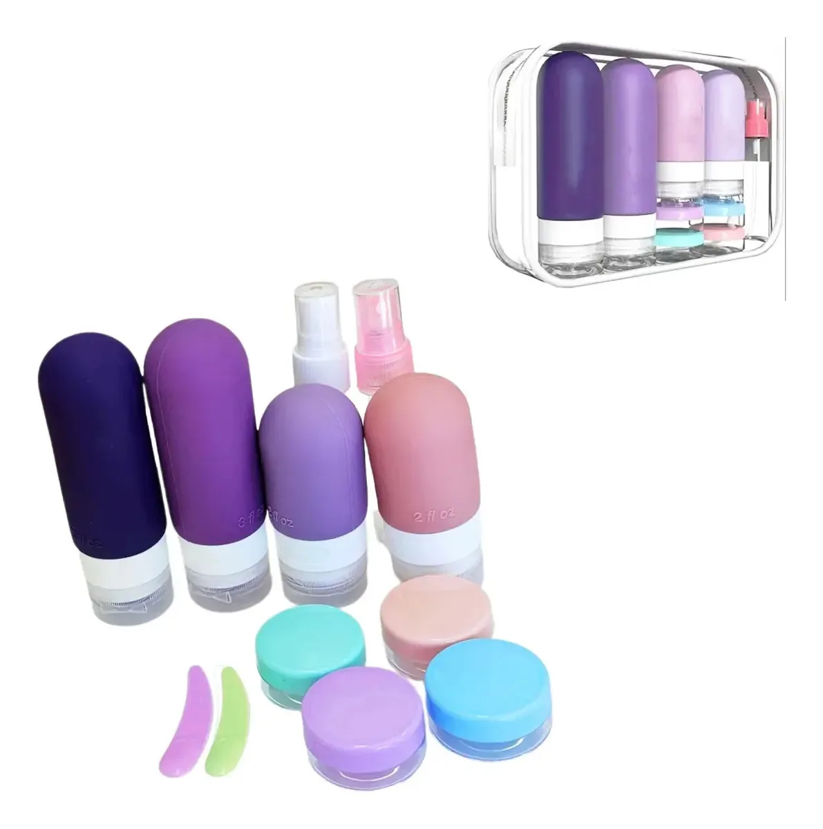 Bolsa de viagem, estojo de silicone, 15 cores, pastéis, design de tecido liso