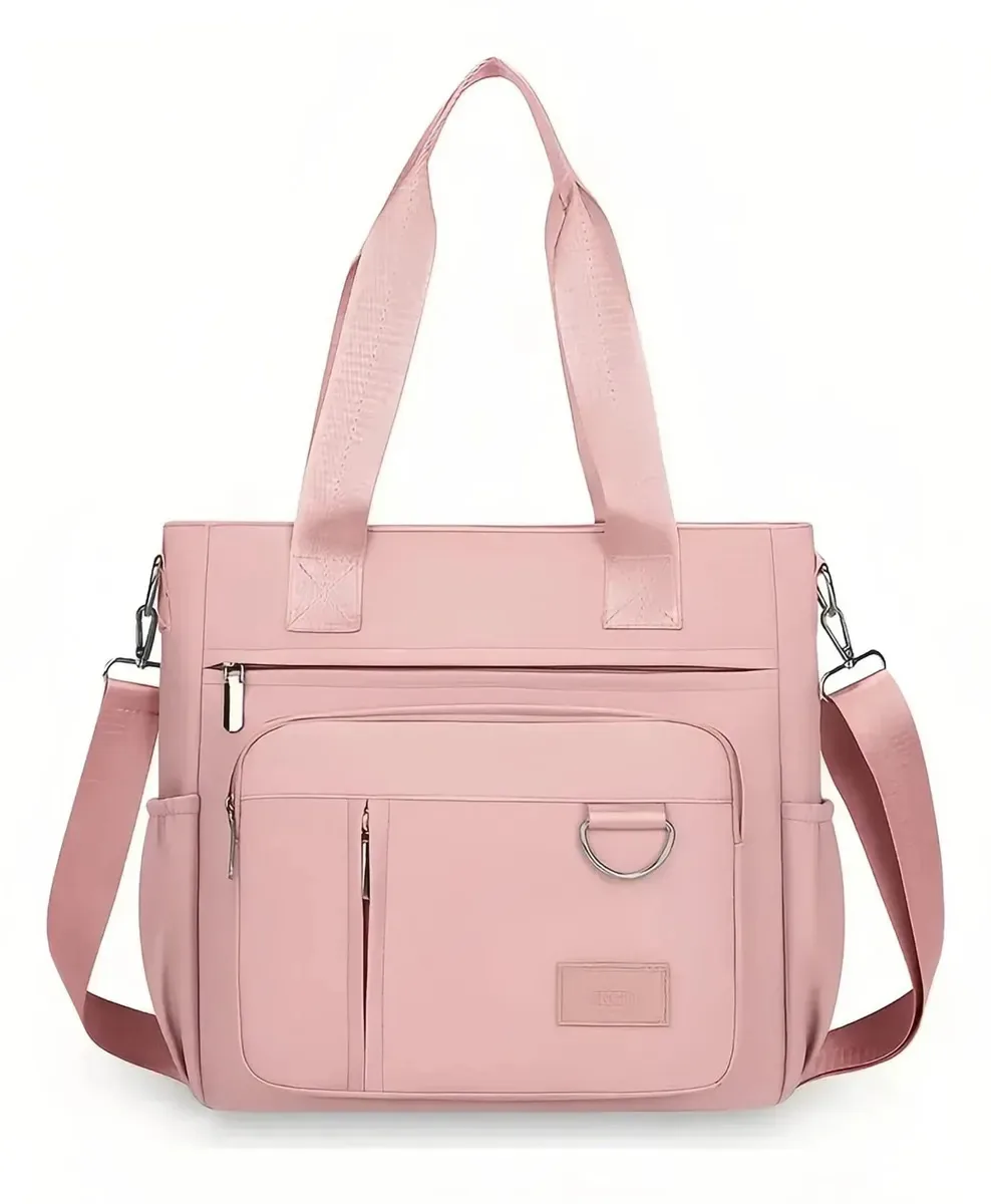 Bolsas Casuais para Mulheres Modernas e Amplas, Cor Rosa