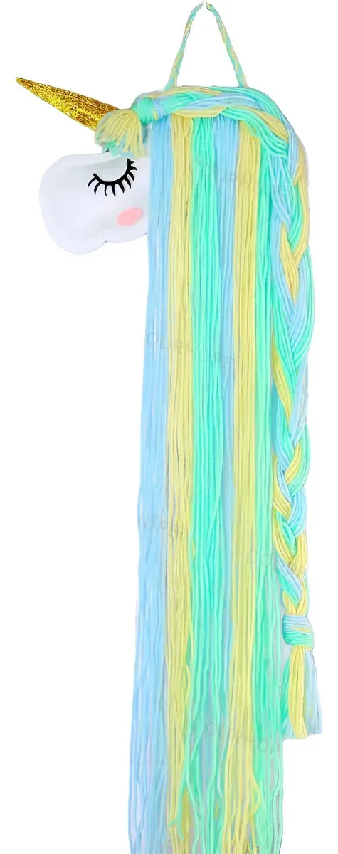 Suporte de laço de unicórnio - Laços para meninas - Laços de cabelo verdes