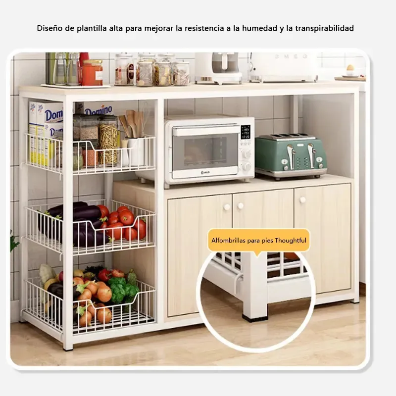 Organizador de cozinha para armazenamento de móveis de cozinha Cor: Maple Cherry