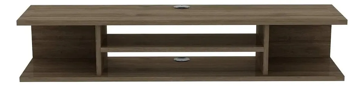 Prateleiras flutuantes, mesa de TV de madeira, prateleiras, decoração de casa, marrom