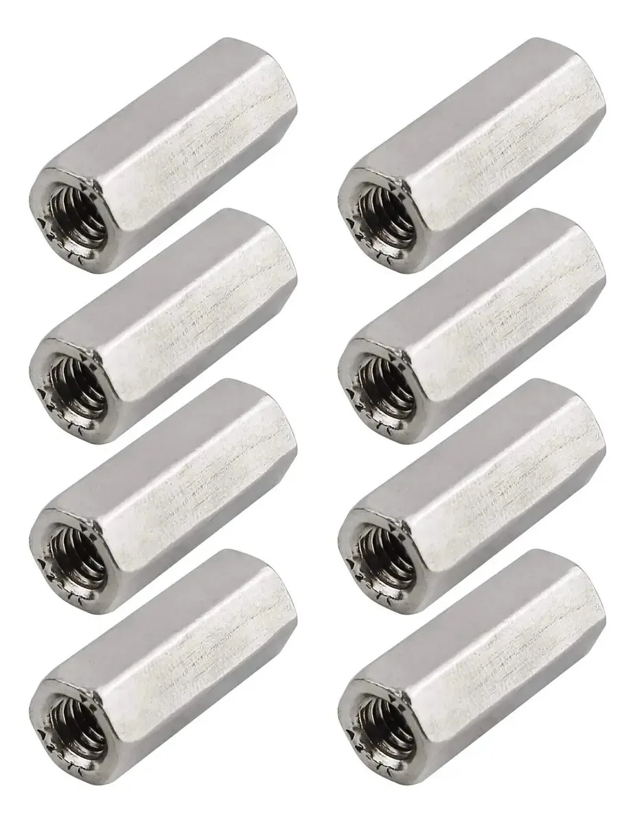 Pacote Toppros de 8 porcas de acoplamento hexágono métricas