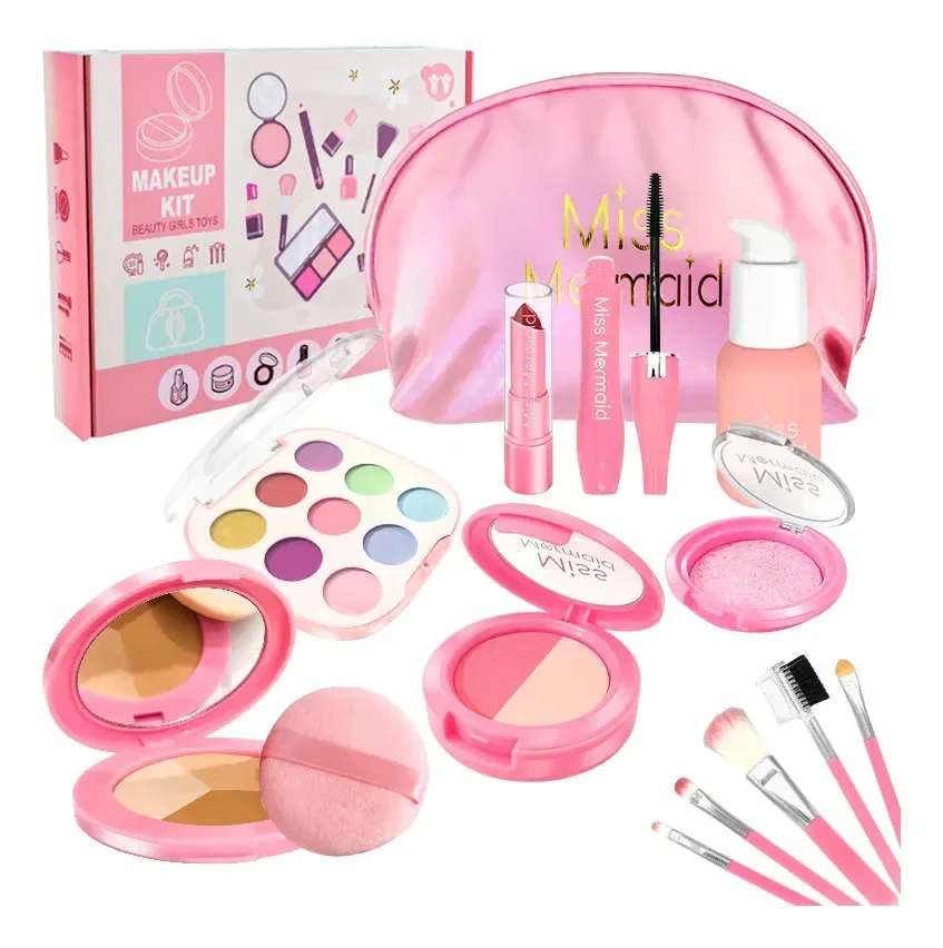 Bolsa de brinquedos de maquiagem para simulação de beleza para meninas (sem pintura) Topfuture TFT-14pzs
