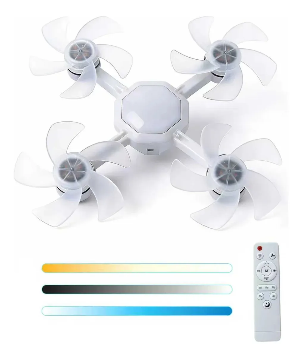 Lâmpadas, ventiladores, teto, ventilador, luz, holofotes, controle remoto, 41 cm, branco