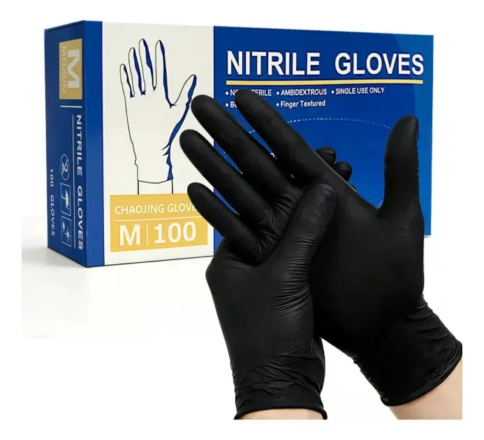 Luvas de nitrilo sem pó resistentes a pó Kamo 100 e multiusos