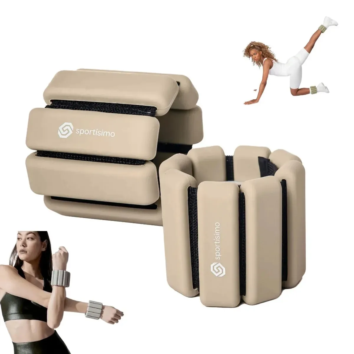Leggings 2 libras Sportisimo 1 kg, pesos no tornozelo, Bullet Wrist 2