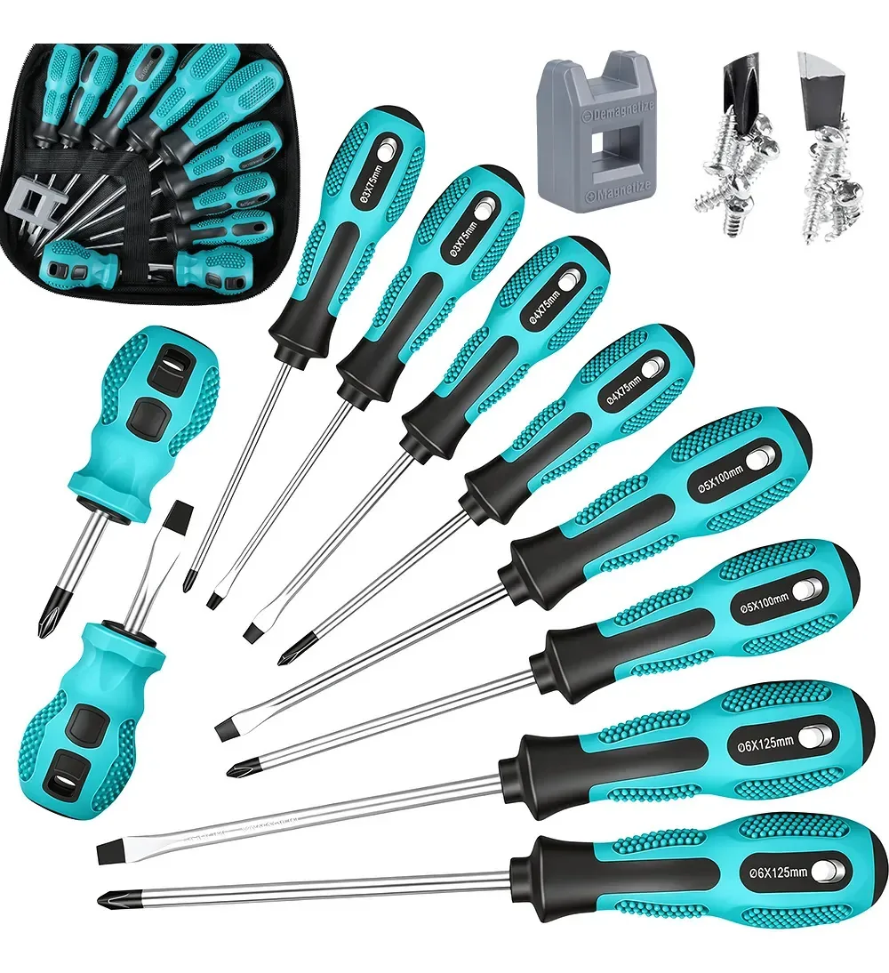 Jogo Chave Fenda Isolada Philips Imantada Profissional 10pcs