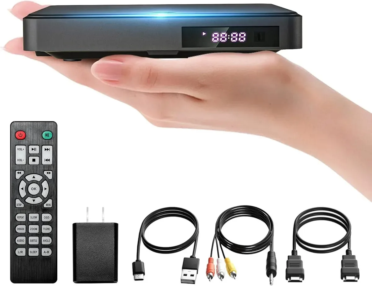 Leitor de DVD Players Portáteis Disco Com Controle Remoto