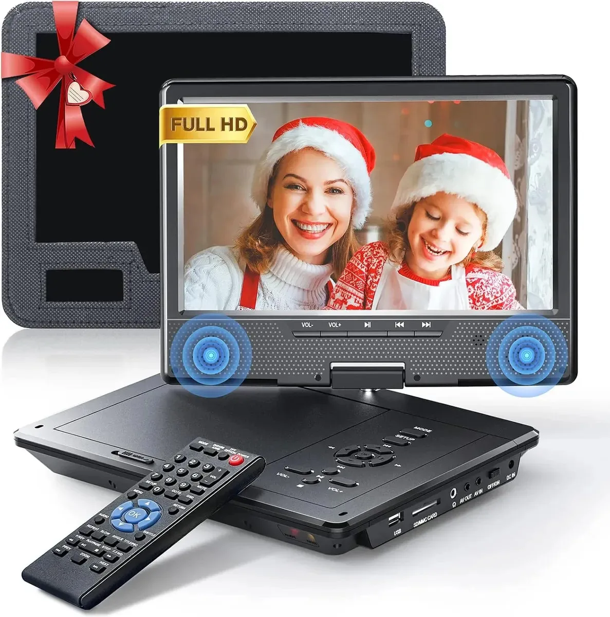 Leitor de DVD portátil 10.5 com suporte de tela USB/SD/Sync Tv