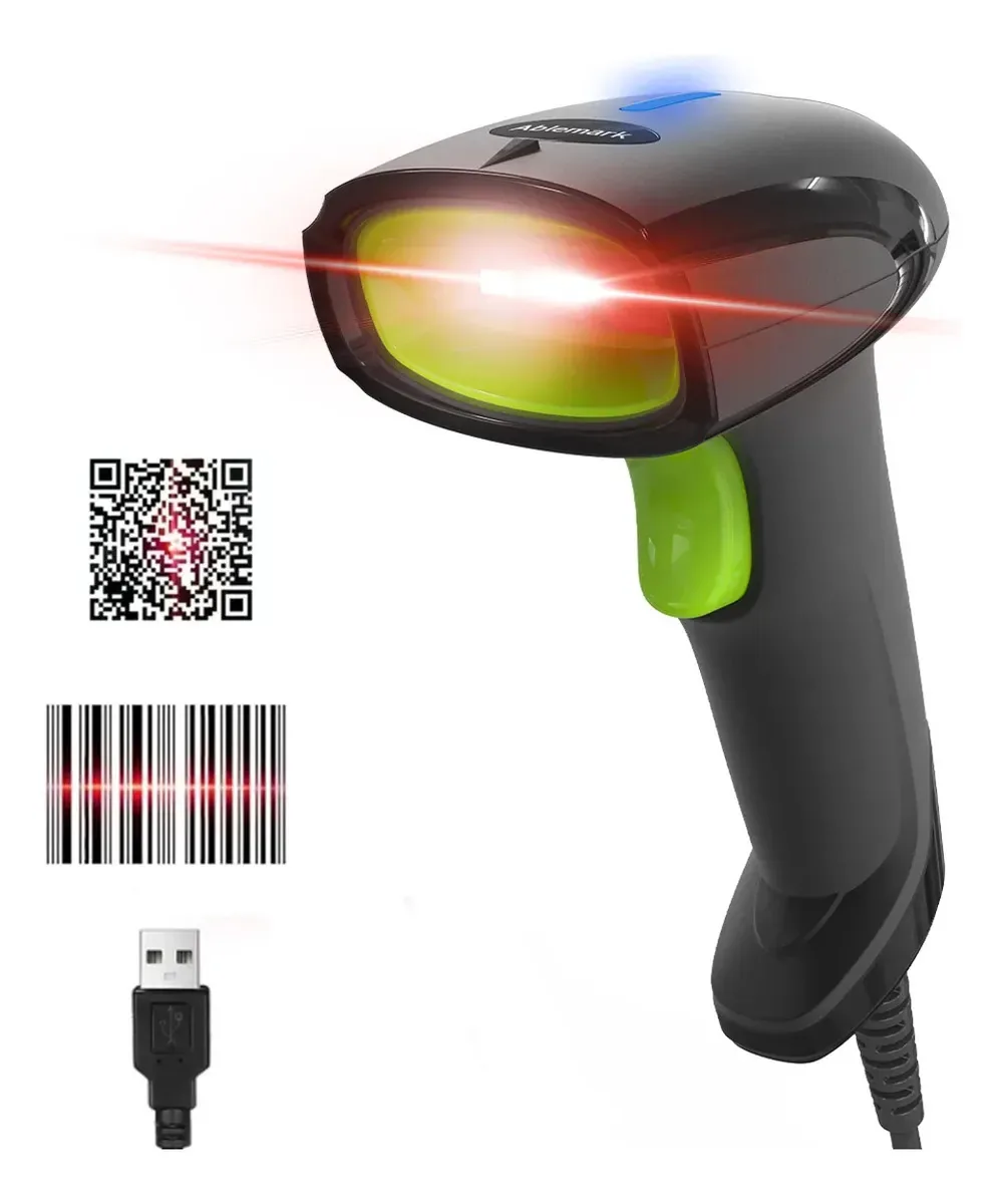 Leitor de código de barras 1d 2d USB com fio com tecnologia CMOS, decodificação rápida e plug-play sem drivers para caixas, estoque, logística, farmácia, varejo e armazém, compatível com Windows Mac