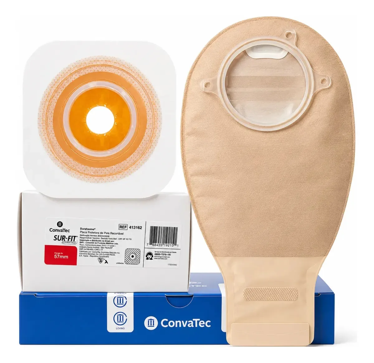 Placa Plana Advantage Convatec Flexível 413162 57mm - unidade