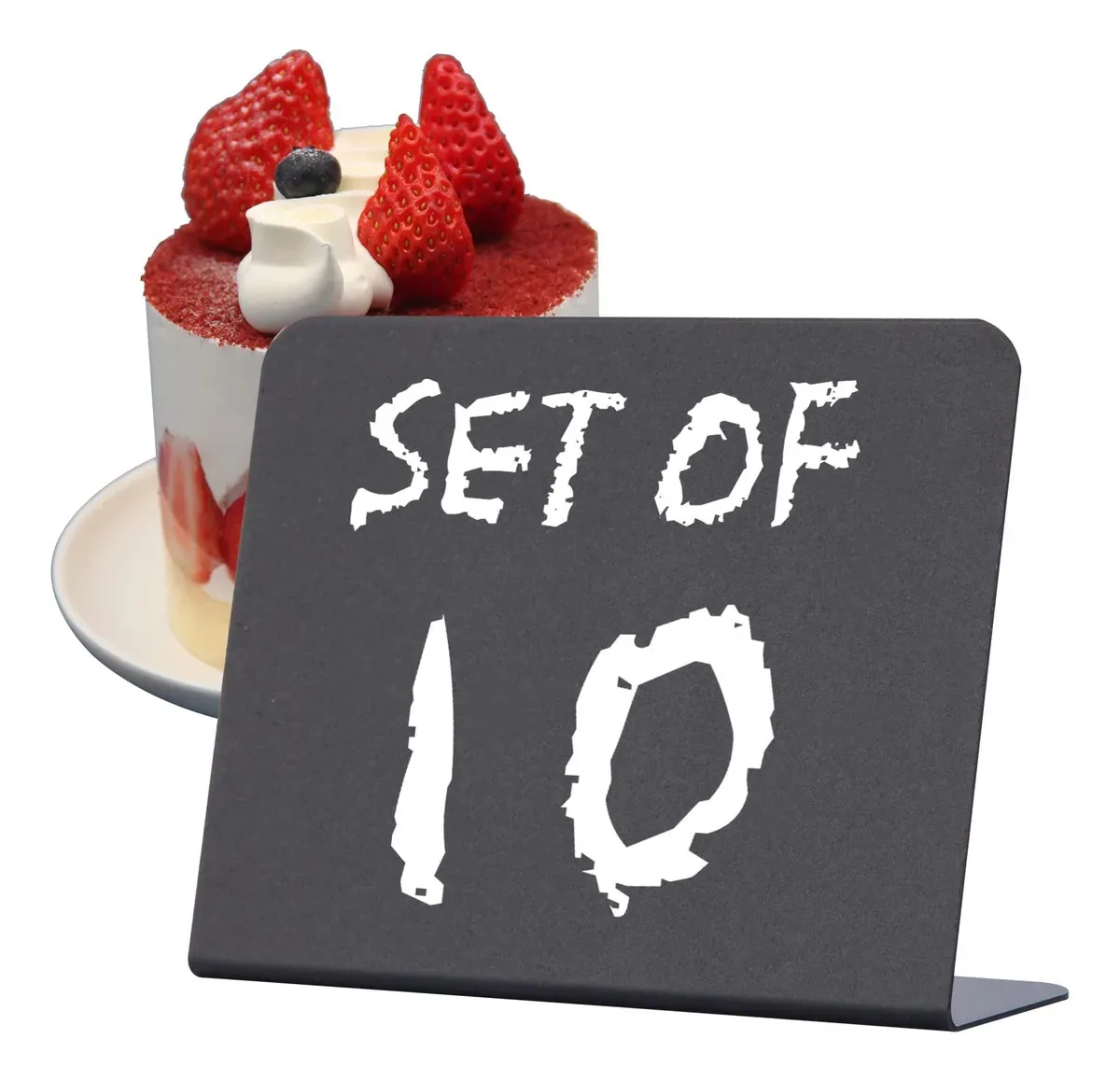 10 miniquadros brancos de mesa decorativos para buffet, quadros brancos pequenos pretos, letreiros retangulares, rótulos de alimentos, quadros brancos pequenos, placas brancas de buffet