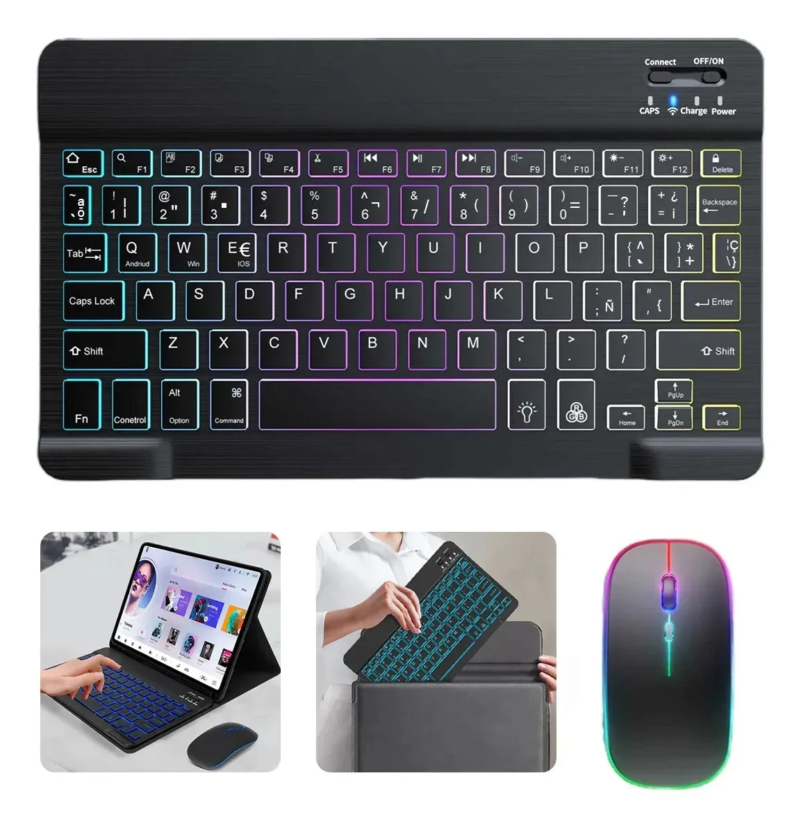 Teclados de tablet Luchefat - pretos