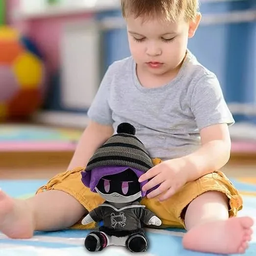 Brinquedo de boneca de pelúcia Murder Drones Uzi para crianças preto