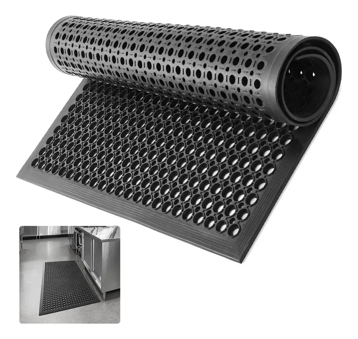 Tapete antiderrapante antiderrapante para pés Elovraix, 90* 150 cm