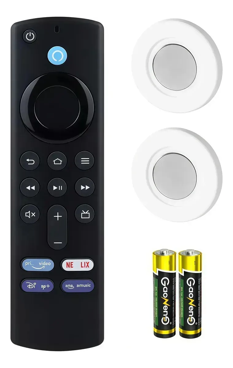 Comando de voz de controle remoto para Amazon Fire TV Stick 4k com 4 teclas de acesso direto e pesquisa por voz