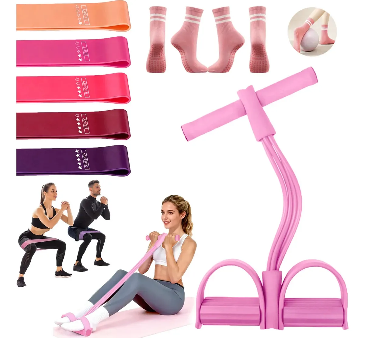 Bandas Elásticas Ligas De Resistência, Exercício, Fitness, Yoga
