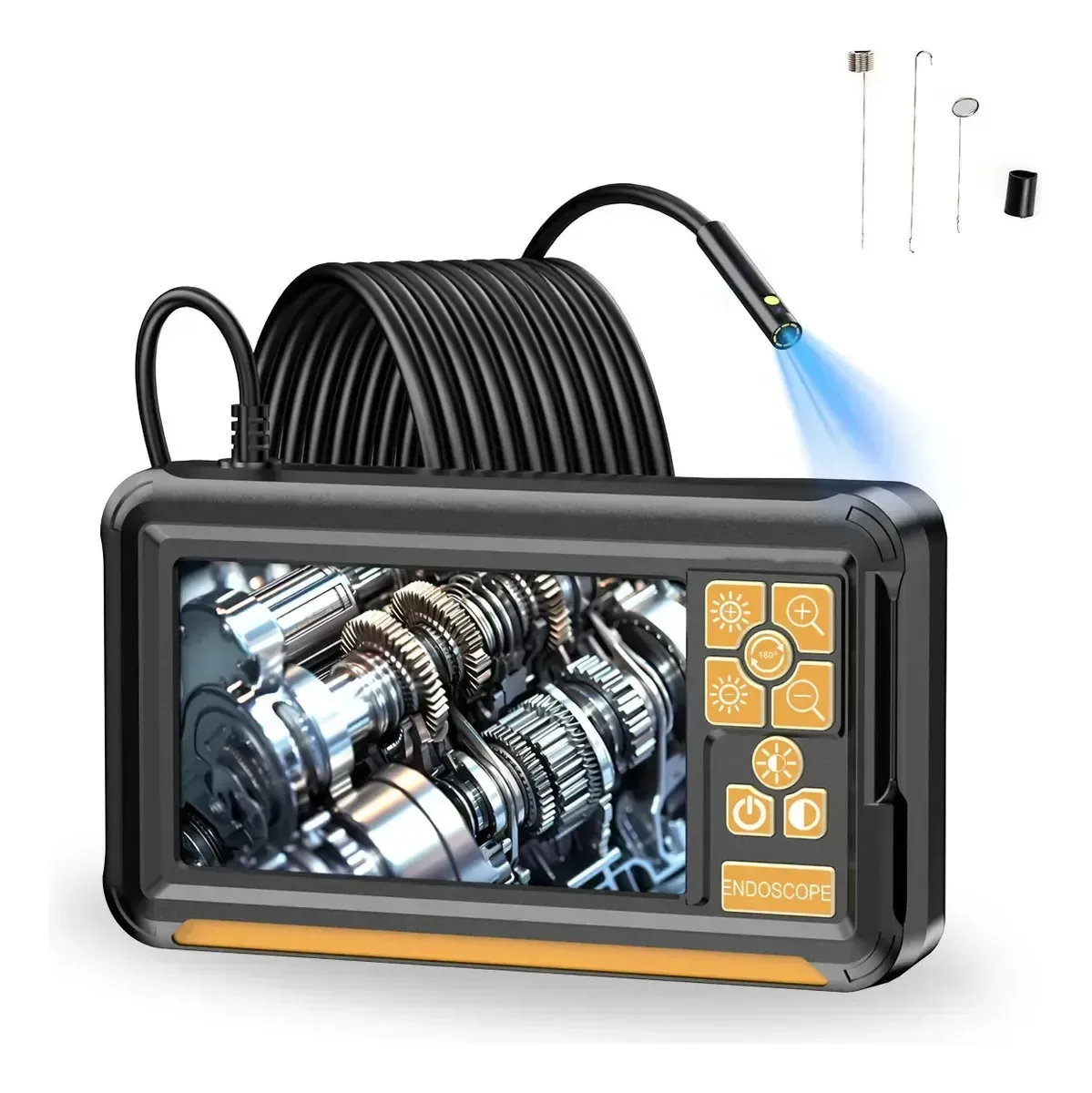Endoscopio Cámara Inspección Automotriz 1080p Cable 10m IP67 | Cámara Endoscopio Desagüe Motor Paredes Tuberías | Impermeable Grabación Video Foto | Ideal Mecánica Plomería Electricidad Hogar