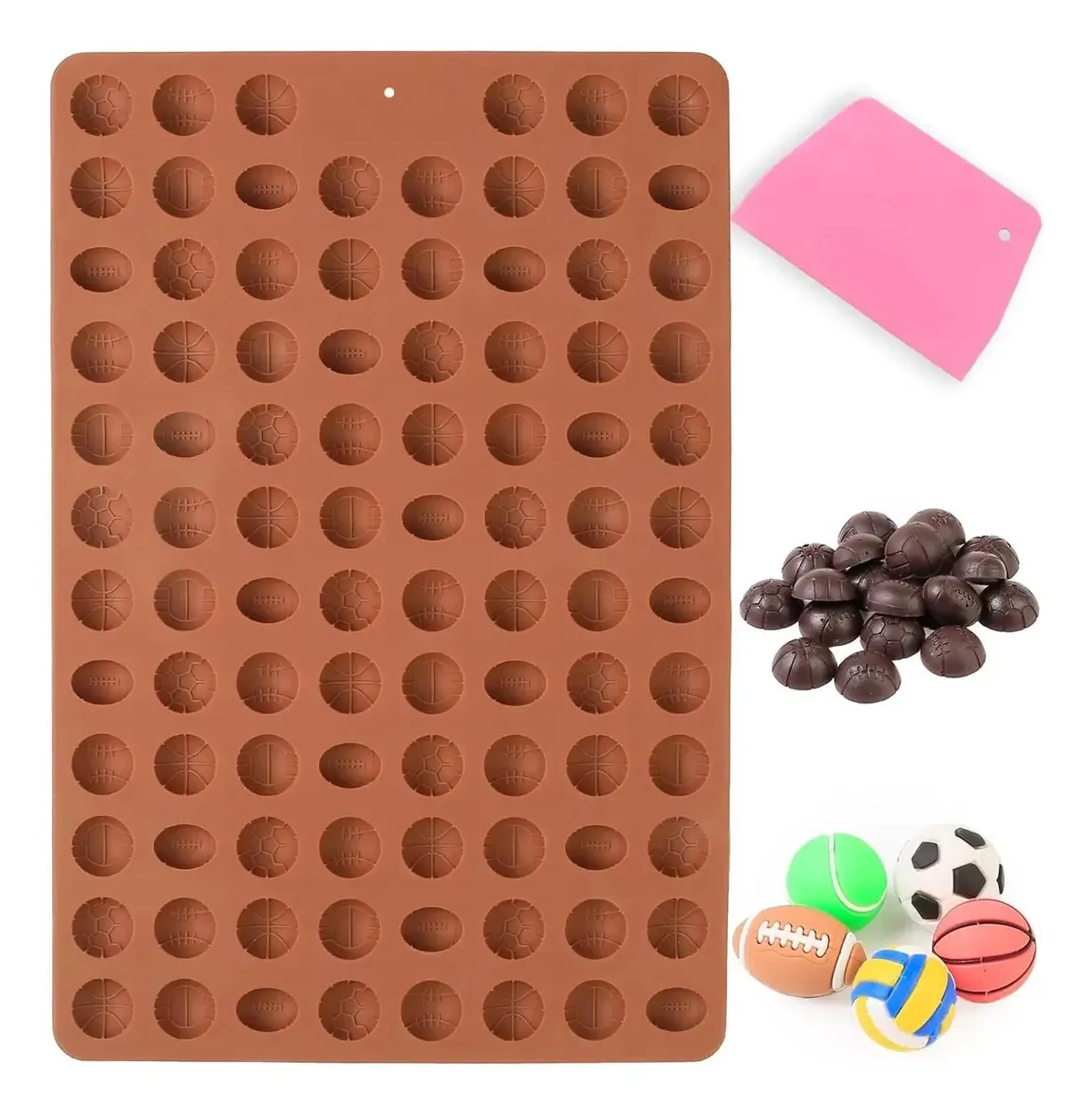 Molde de silicone Amyandone para mini bolas esportivas 94 bolas esportivas