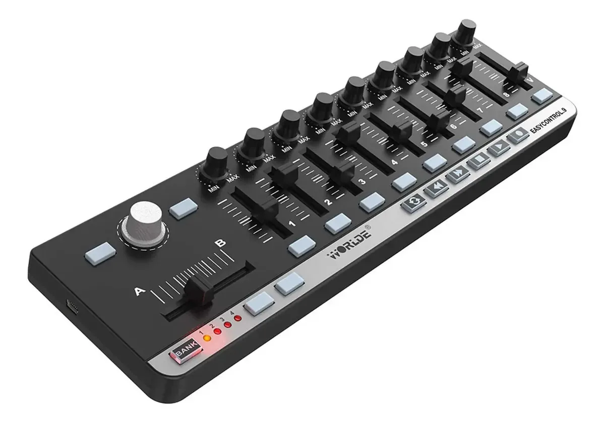 Worlde Easycontrol.9 - Controlador portátil Mini Usb 9 Midi