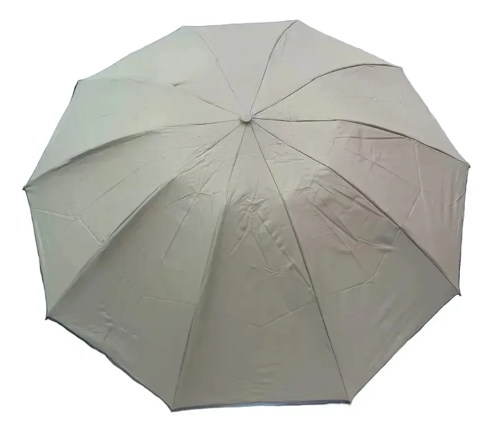 Guarda-chuva/guarda-chuva totalmente automático com alça de anel cáqui
