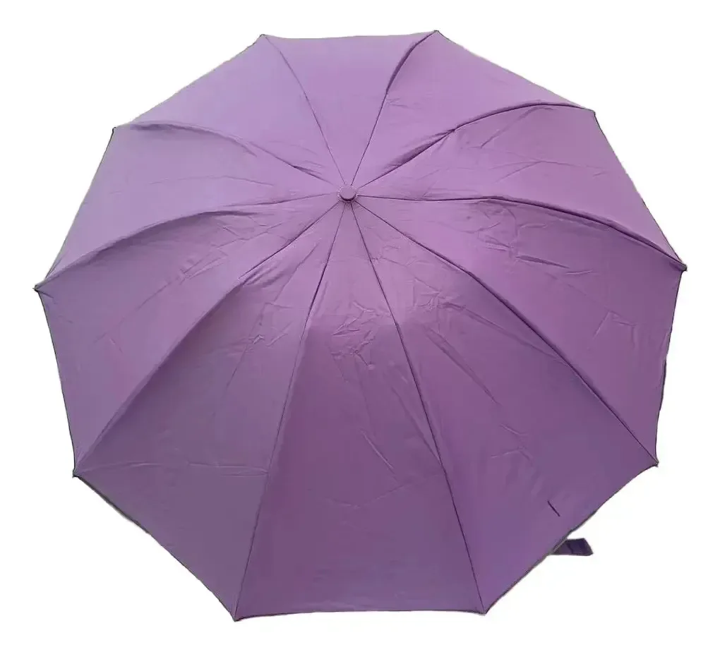 Guarda-chuva/guarda-chuva totalmente automático com alça de anel lilás