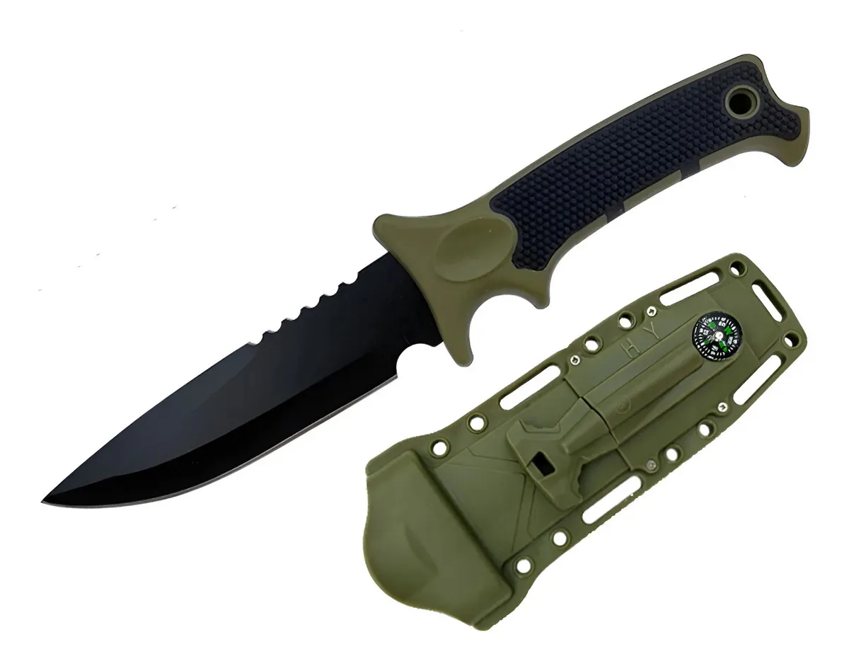 Faca Esportiva Aço Inox Camping Pesca Caça Com Bainha