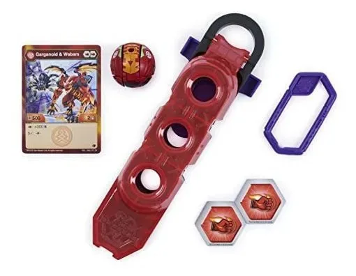 Pião Bakugan Garganoid & Webam vermelho