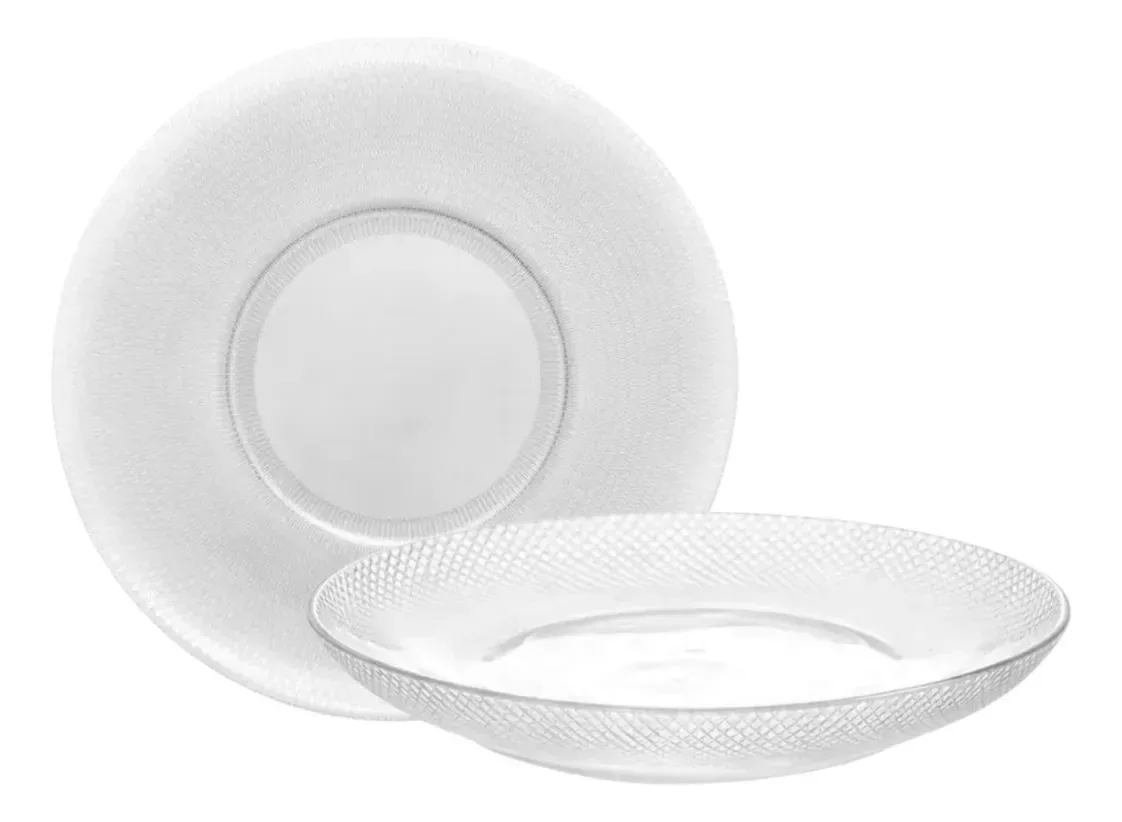 Placas X12 6 placas 6 placas de vidro transparente transparente Deep Gem