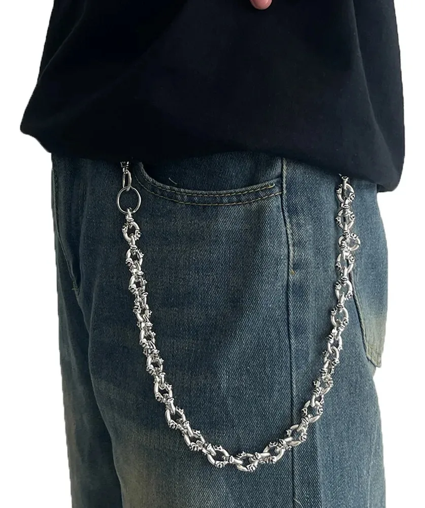 Chaveiros em forma de caveira de hip hop para calças, C