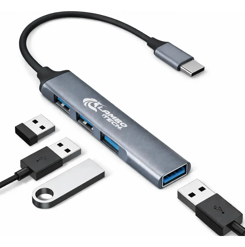 Hub Lictin USB-c de 4 portas USB Charging Silver