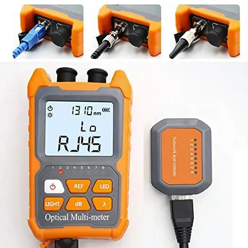 Medidor de potência de fibra óptica D Yedemc Mini Medidor de fibra de interface universal integrada FC/SC/ST, localizador visual de falhas, 2 mw, bateria de íon de lítio, carregamento USB (opm e...
