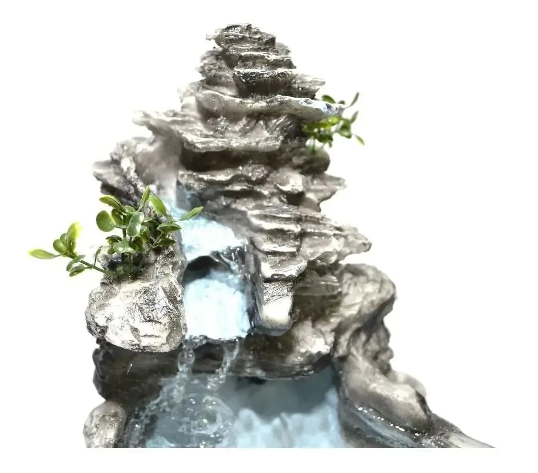 Fonte Agua Cascata Decorativa Laguinho Tipo Pedra Cinza
