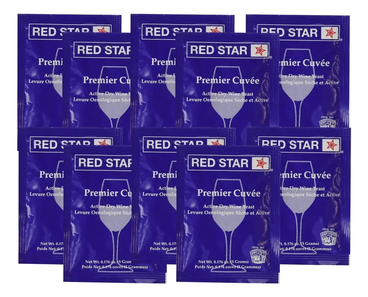 Levedura Premier Cuvée - Pacote Red Star de 10 sachês
