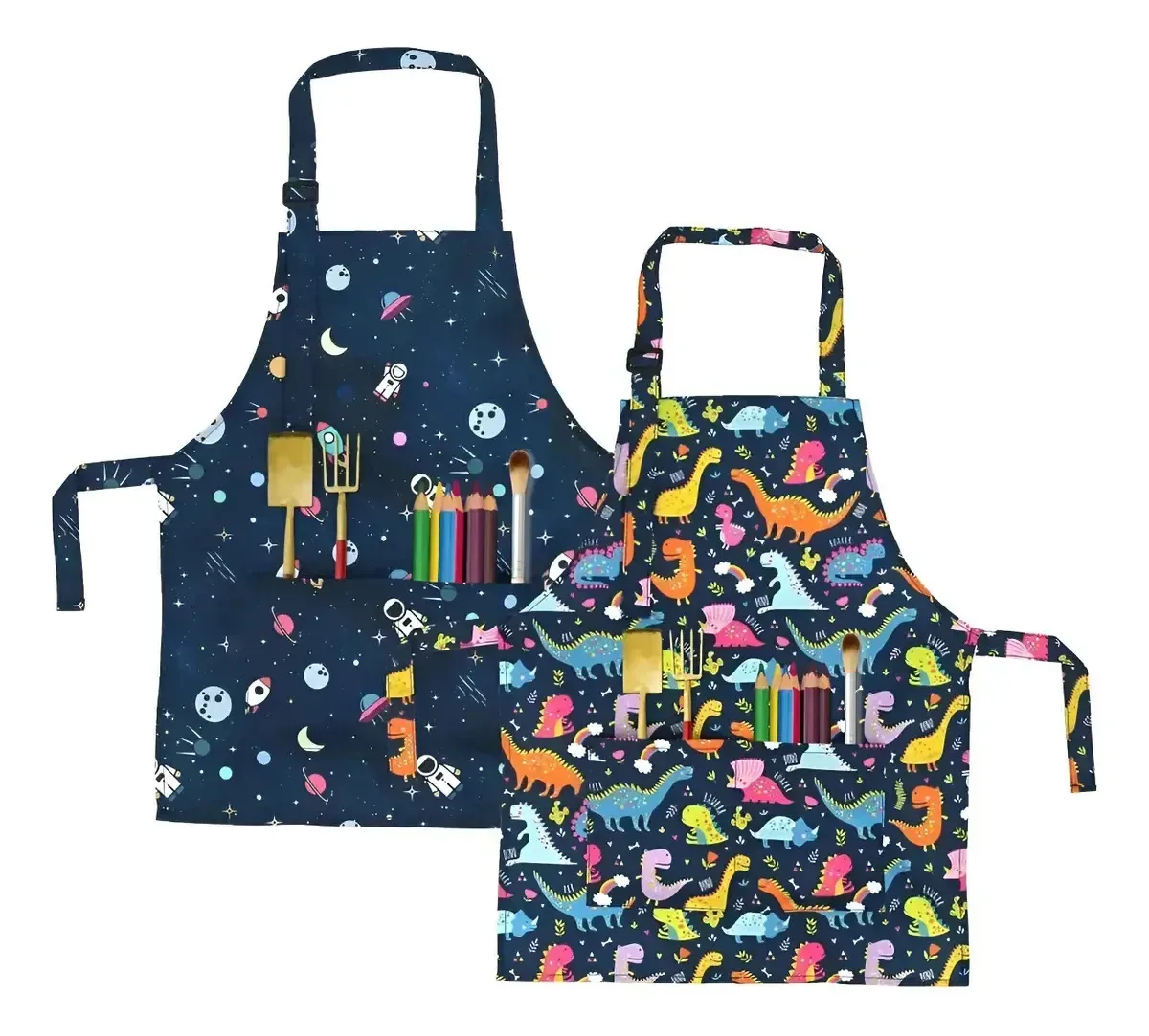 2 peças de aventais de cozinha Chef para meninos e meninas
