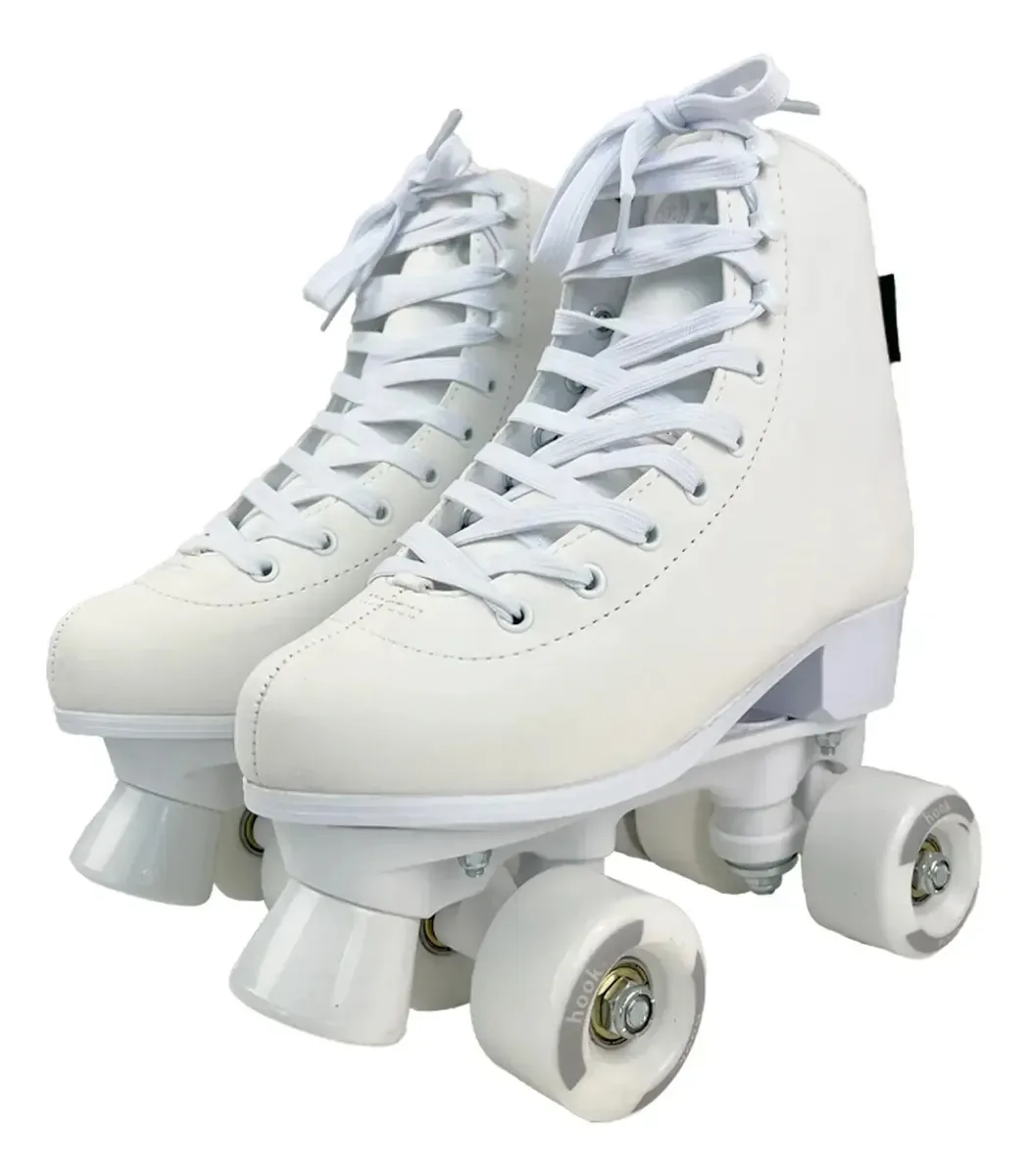 Patins brancos Hook School Color White Skate Tamanho 29