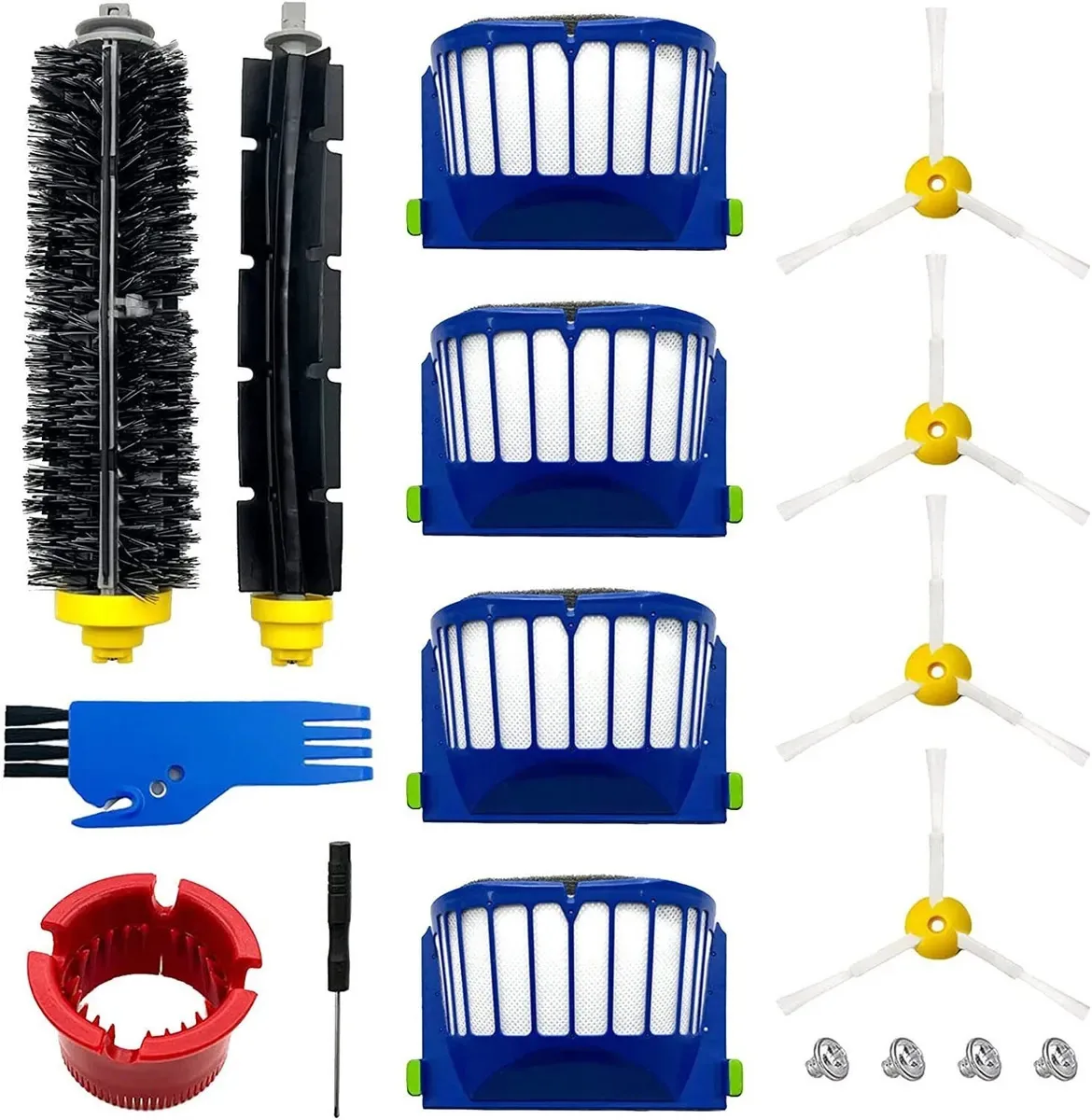 Conjunto de filtros e pincéis para Irobot Roomba 600 500 (10 unidades)