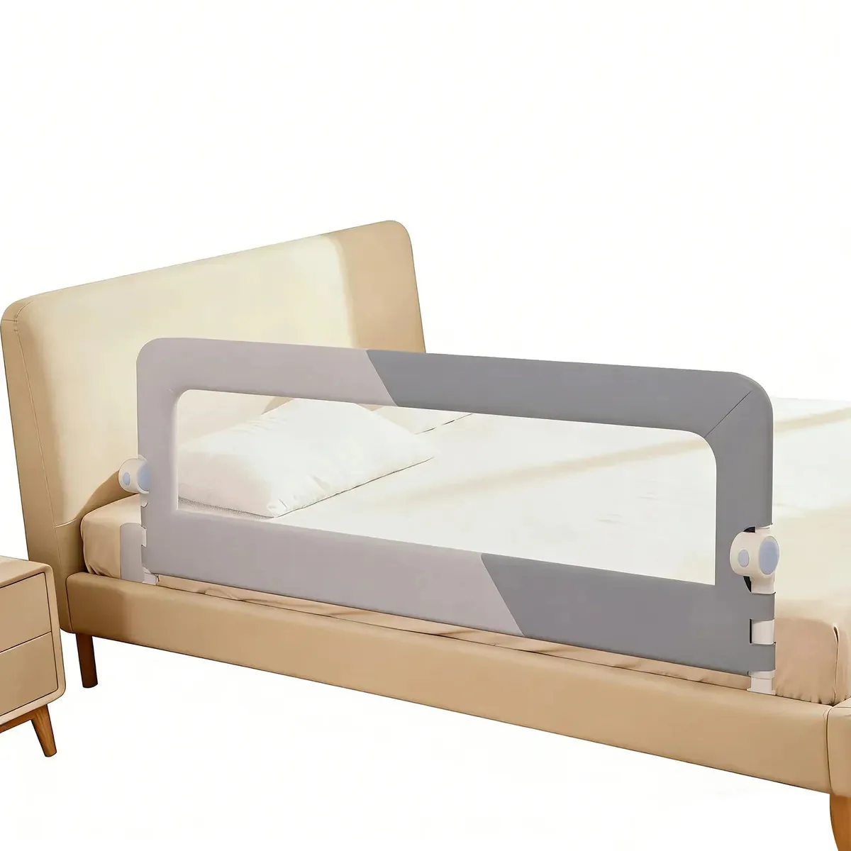 Grade de Proteção KIZCGE Dobrável para Cama Box, Ajustável para Bebê e Idoso Anti-Queda 1.2m