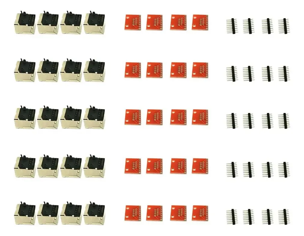 Conectores 8p de 20 peças e adaptador de licença para