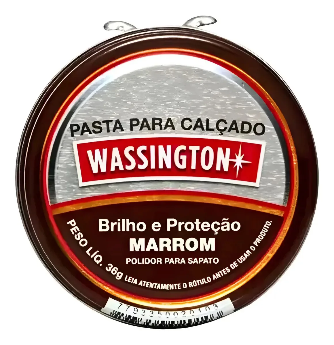 Graxa Cera Pasta Para Calçado Preto Marrom Wassington 36g