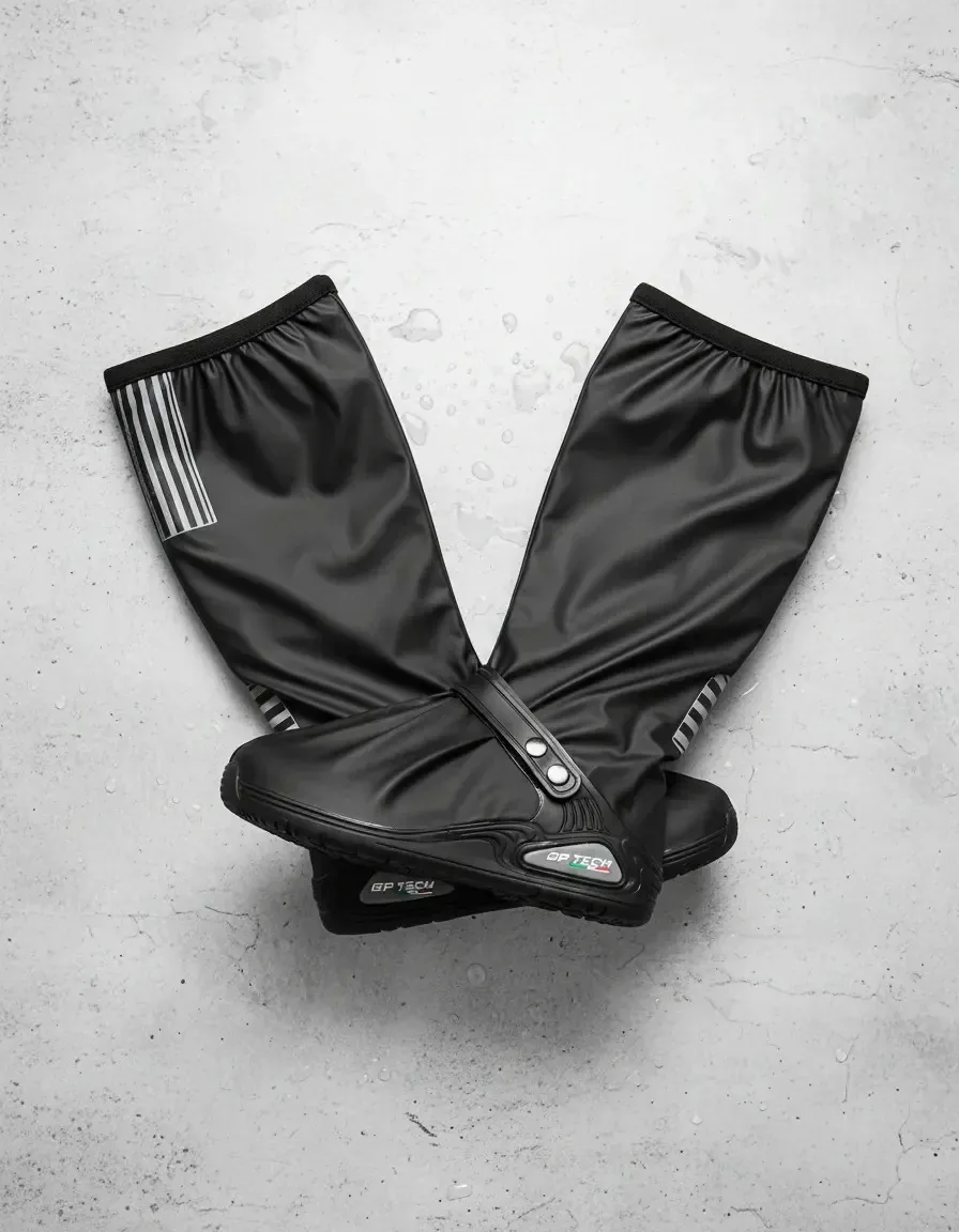 Polaina Gp Tech Premium Impermeável Galocha P/ Motociclista Cor Preto Desenho Do Tecido Lisa Tamanho 3g(2xl)
